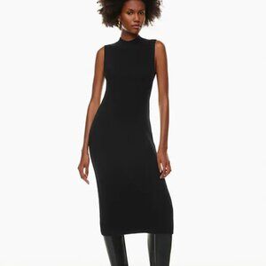 Aritzia Babaton black midi sleeveless dress XXS